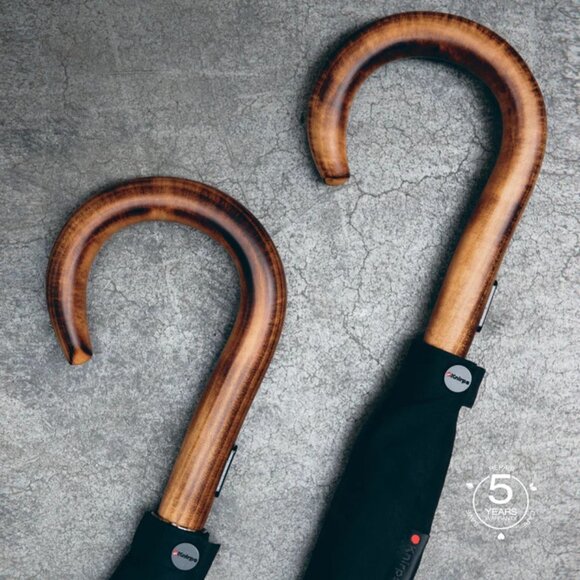 Knirps Long Wood Handle Automatic Stick Umbrella - Picture 3 of 4